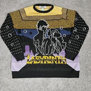 Jim Henson's Labyrinth Ugly Christmas Sweater Adult 3XL Knit Novelty Maximalism